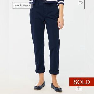 J. Crew Girlfriend Chino 14, Navy